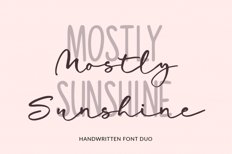  Mostly Sunshine Font Duo