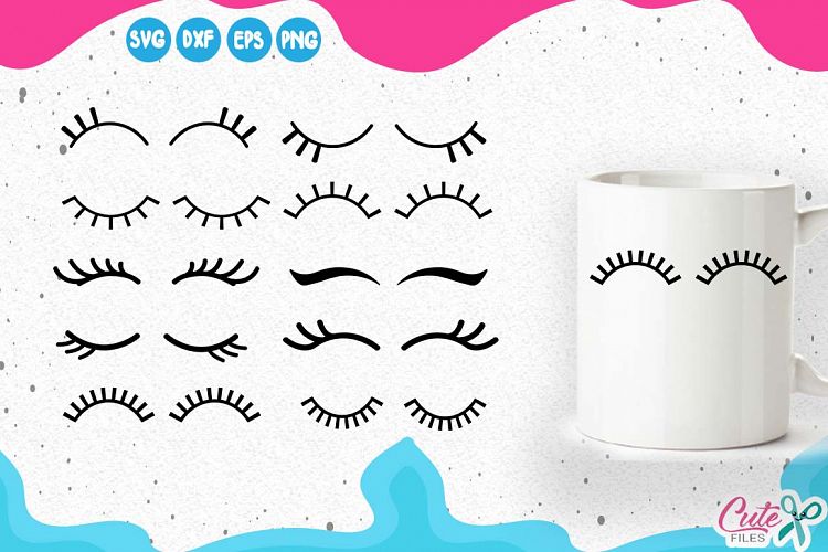 Fabulous Eyelashes, lips, lashes, face SVG