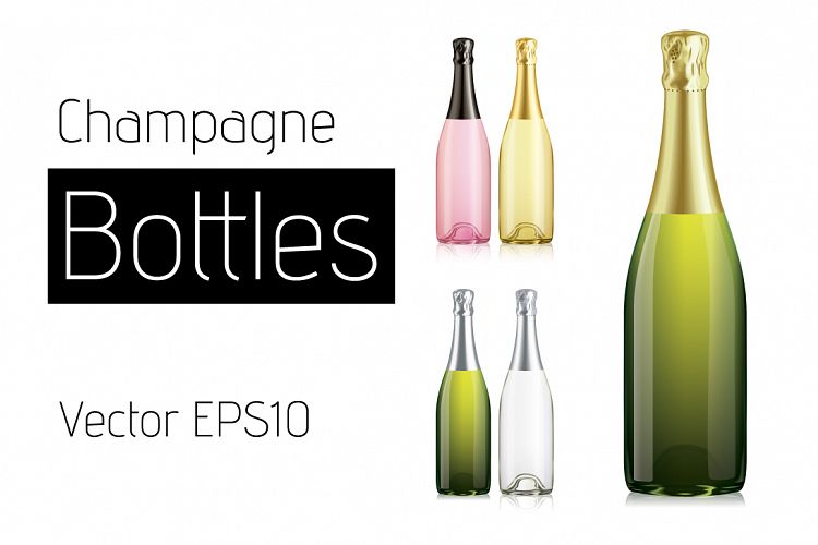 Vector Champagne Bottles
