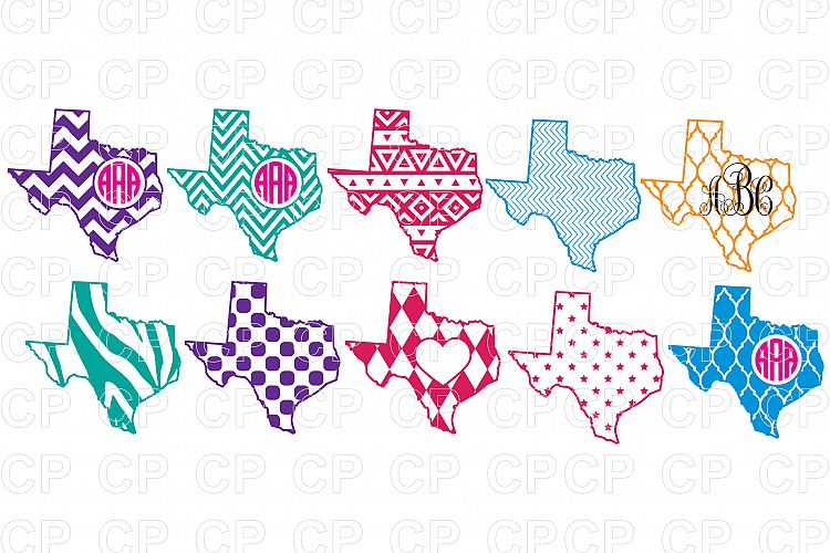 Texas State Bundle SVG Cut Files, Southern Monogram SVG