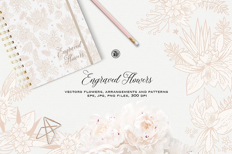 Engraved Flowers