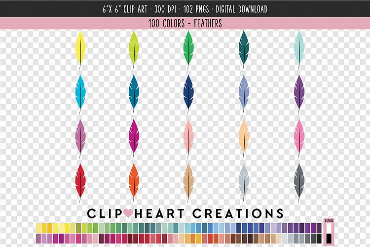 Feathers Clip Art - 100 Clip Art Graphics