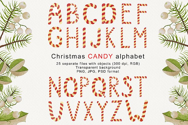 CANDY WATERCOLOR ALPHABET