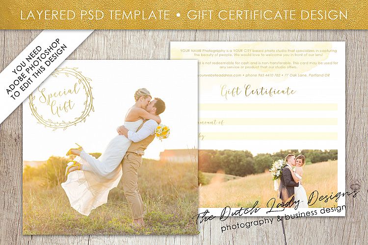 PSD Photo Gift Card Template #48