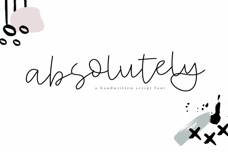 Absolutely - Handwritten Script Font