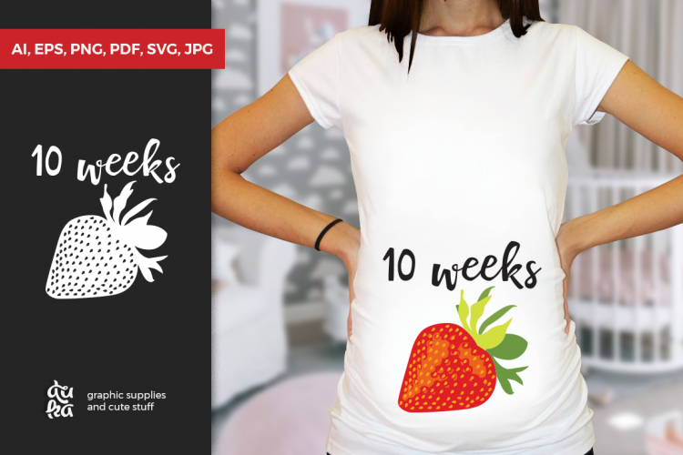 Download Free Svgs Download Pregnancy Week By Week Svg Cut Files Strawberry Free Design Resources