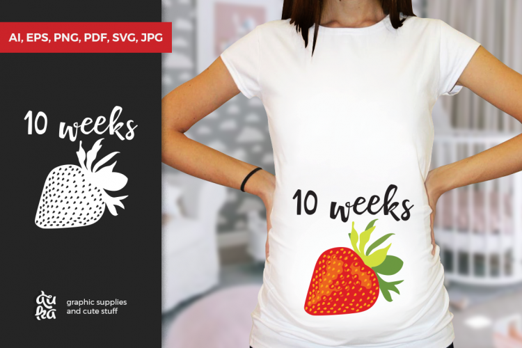 Free Svgs Download Pregnancy Week By Week Svg Cut Files Strawberry Free Design Resources