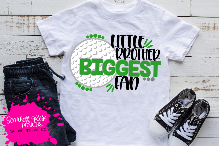 Little Brother Biggest Fan - Golf SVG