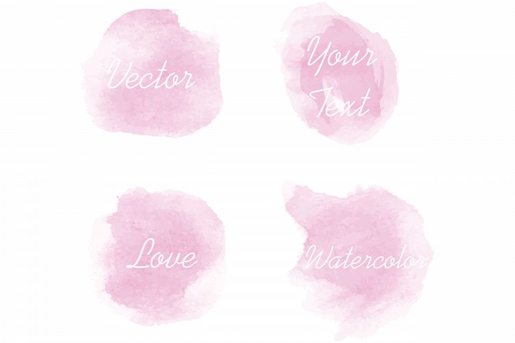 Watercolor vector - Pink watercolor template vector