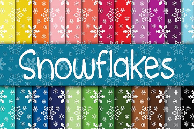 Snowflakes Digital Papers