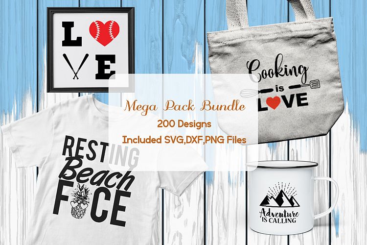 Mega Pack Bundle SVG, DXF, PNG Bundle Cut Files