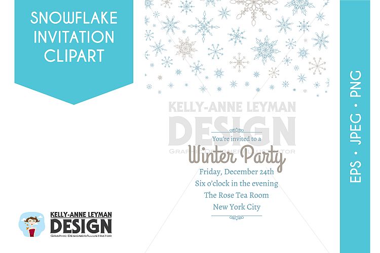 Printable Holiday Invitation, Printable Winter Invitation