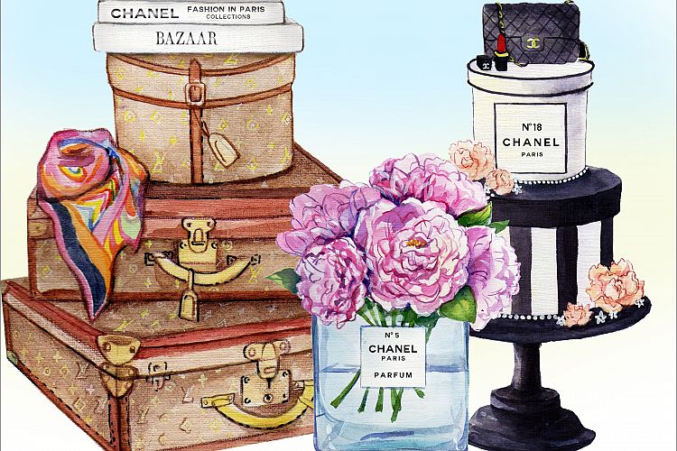 Watercolor Fashion Art Designs by Whimseez