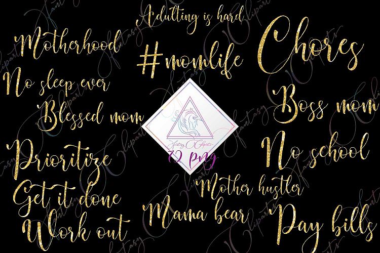 Moms Life Word Art Clipart