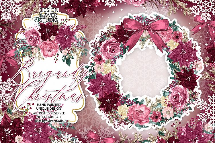 Burgundy Christmas design
