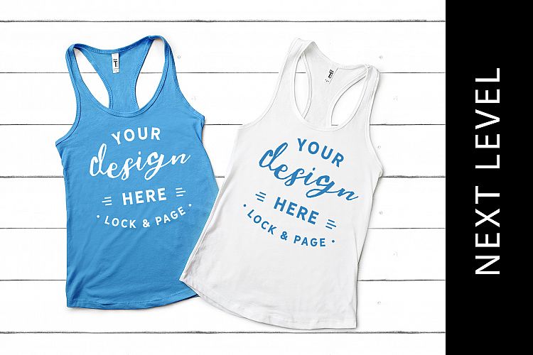 Turquoise Next Level 1533 Feminine Tank Top Summer Mockup