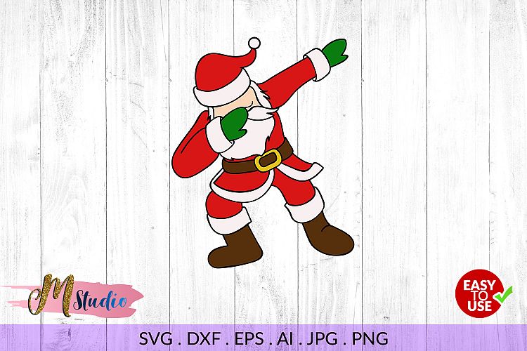 Dabbing santa svg, for Silhouette Cameo or Cricut.