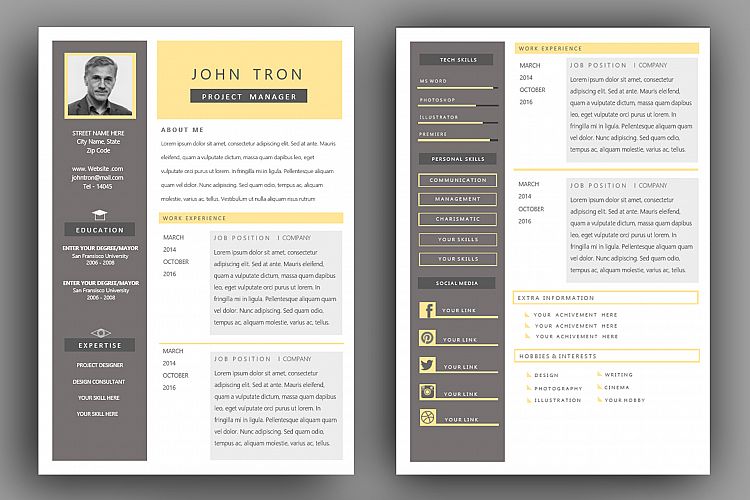 Express Resume Template With MS WORD