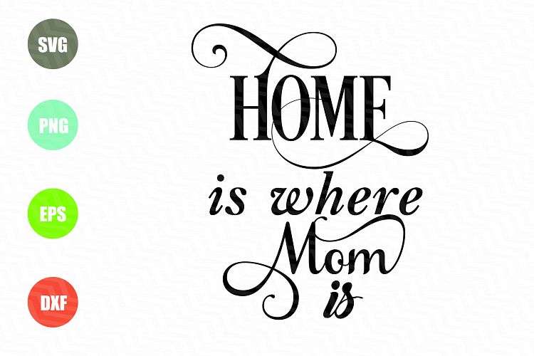 Home is Where Mom is SVG, Mothers Day Cut File