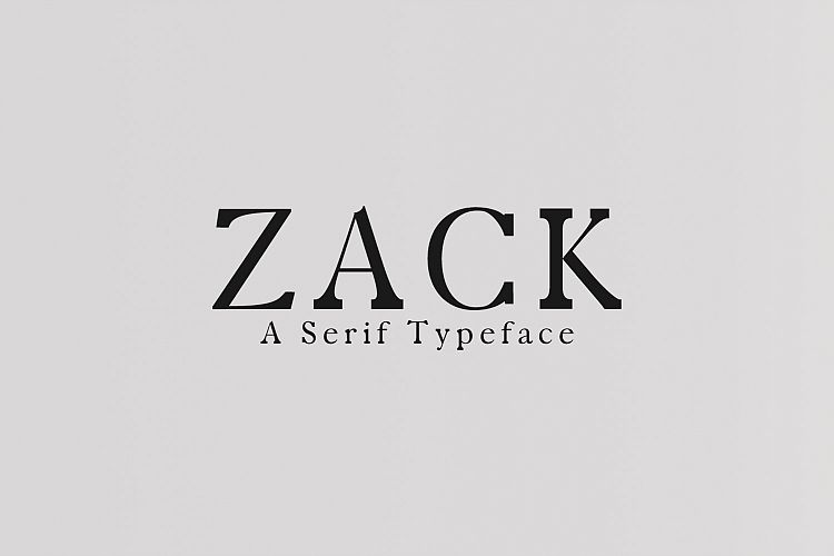 Zack Serif Typeface
