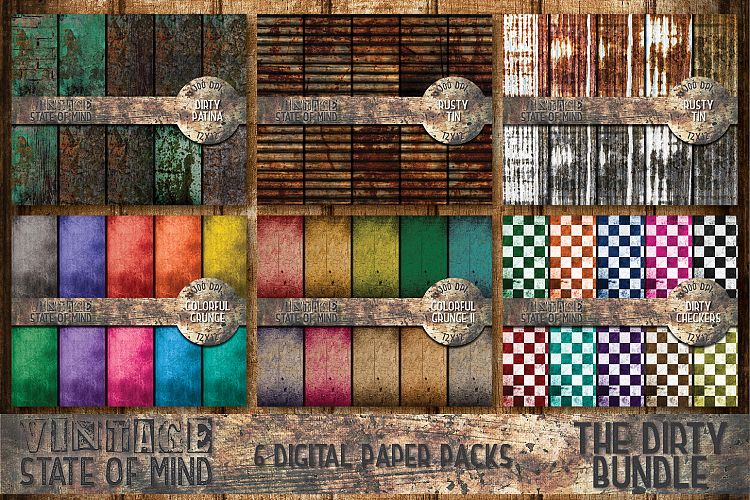 Download Dirty Digital Papers Bundle (223438) | Backgrounds ...