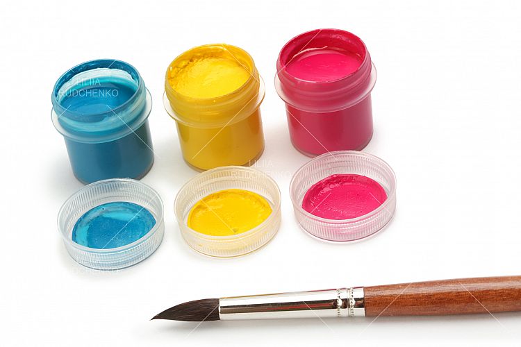 brush and acrylic color