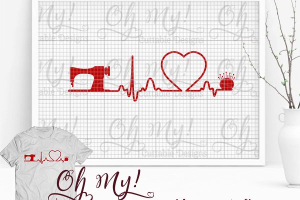 Heartbeat EKG Sewing - SVG Cutting File