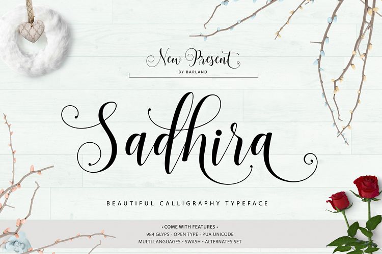 Sadhira Script Calligraphy Typeface