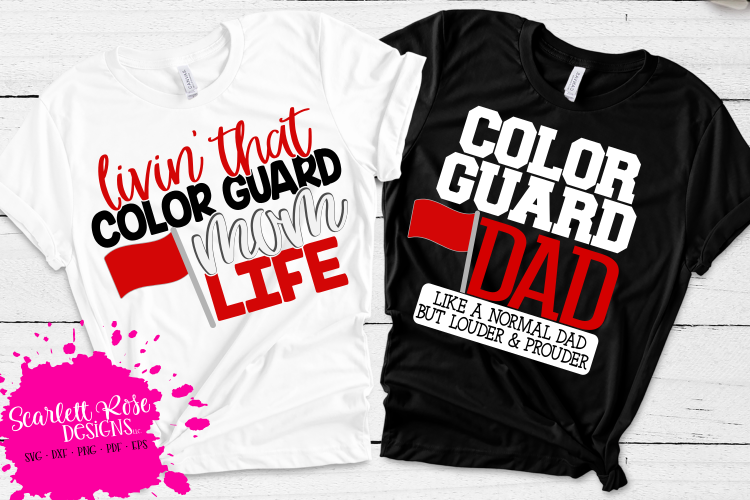 Color Guard Mom SVG - Color Guard Dad SVG Bundle