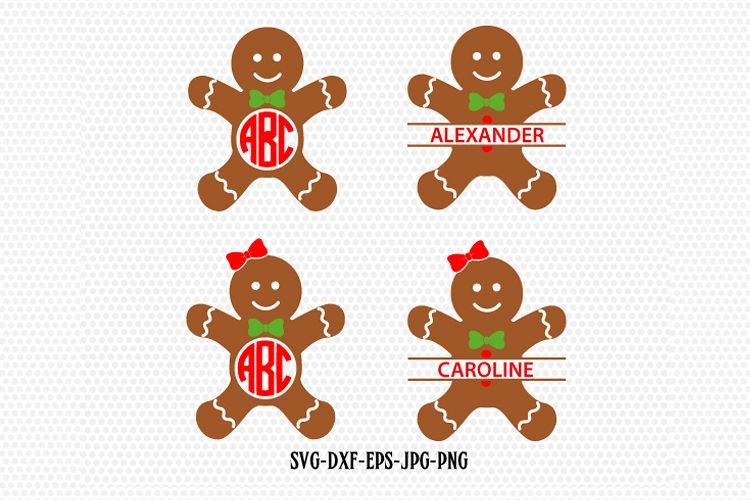 Download Monogram Gingerbread Cookies,Gingerman Svg, christmas svg.