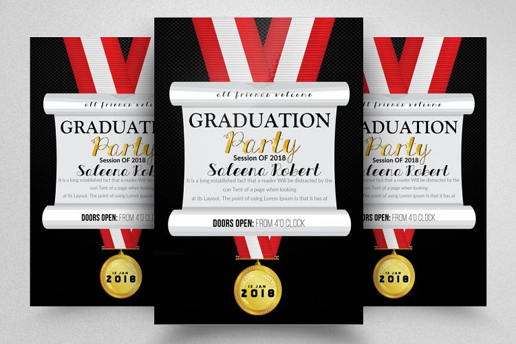 Graduation Celebration Party Flyer