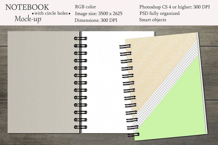 Notebook mockup. Sketchbook mockup.