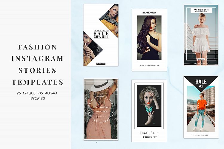 25 Fashion Instagram Stories Templates