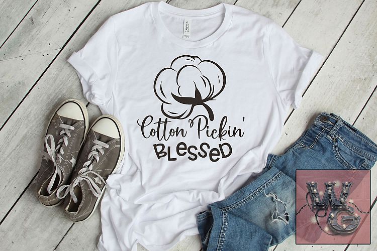 Cotton Pickin Blessed SVG DXF PNG JPG Comm