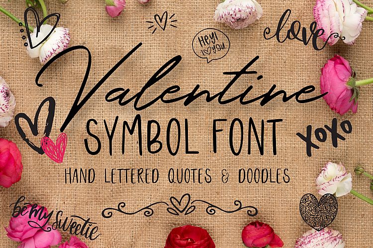 Valentine Symbols Font