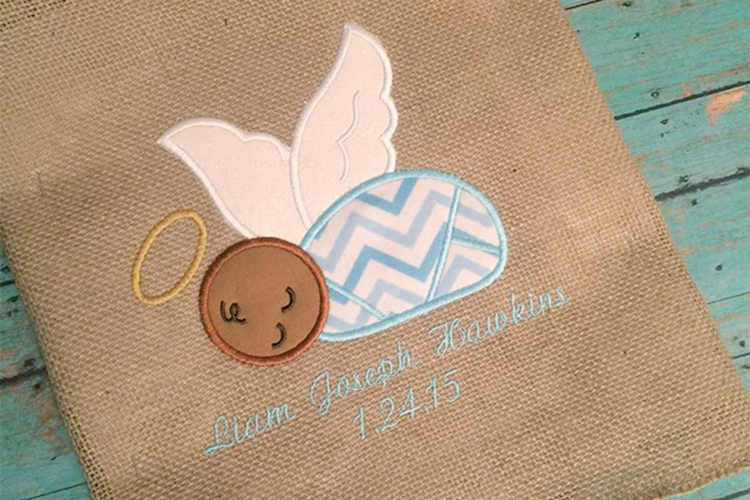 Adoption Triangle Hearts Applique Embroidery Design