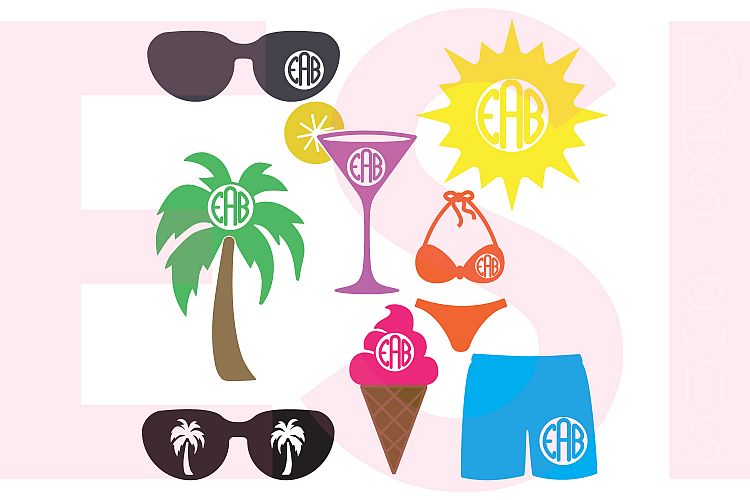 Summer Monogram Designs Set