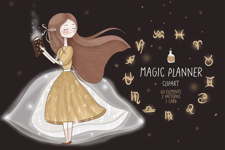 Magic planner clipart