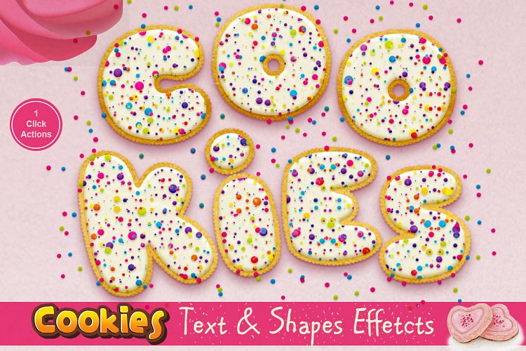 Cookies Text Effect Photoshop Action