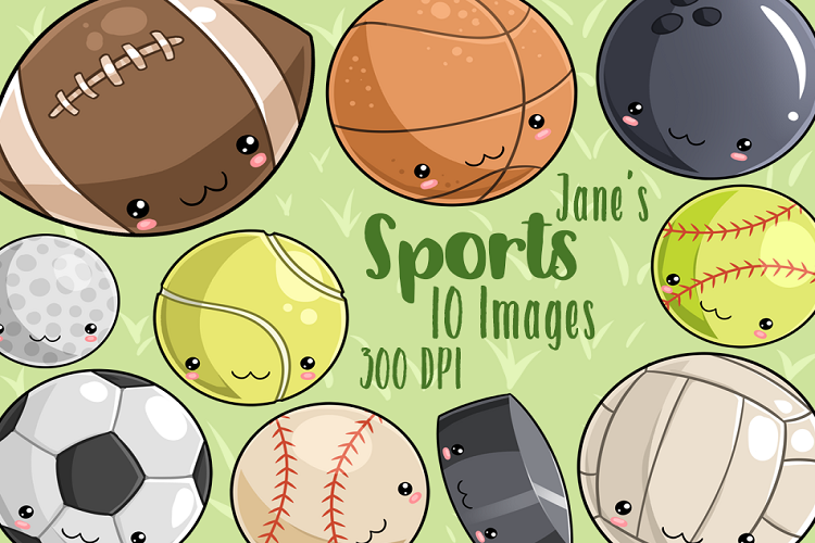 Kawaii Sports Clipart