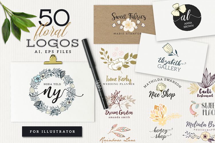50 Floral Logos