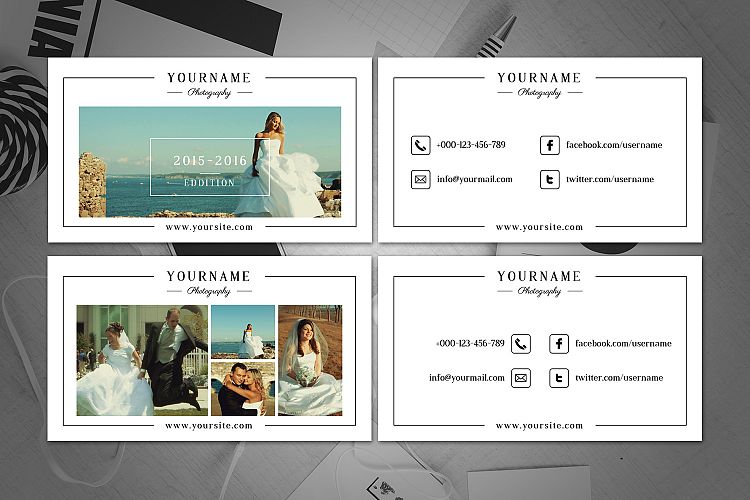Minimal Wedding Photography Business Card 
