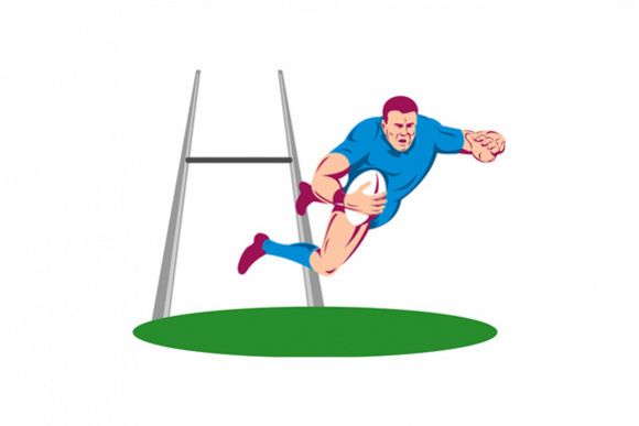 Rugby Player Diving Score example image 1