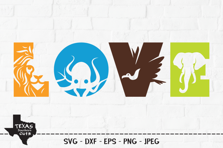 Love SVG, Cut File, Animal Shirt Design, Zoo Animals
