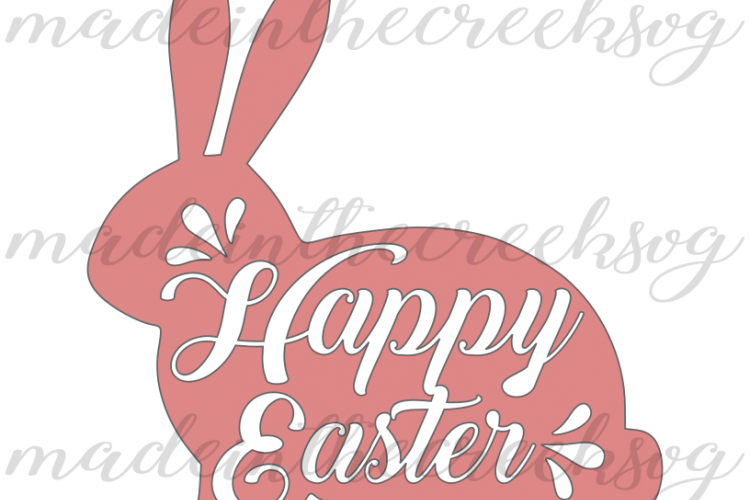 Download Happy Easter, Bunny, Pink, Cut File, SVG, PNG, PDF for ...