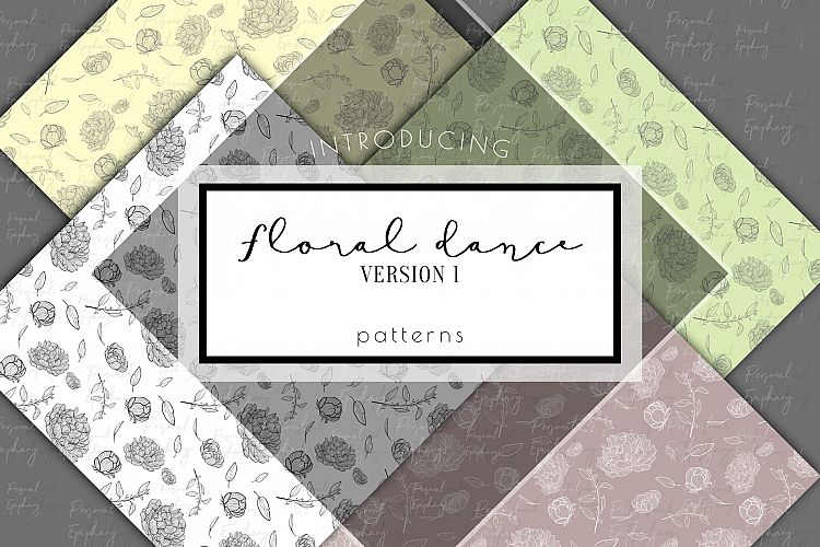 floral digital paper, scrapbooking, flower patterns