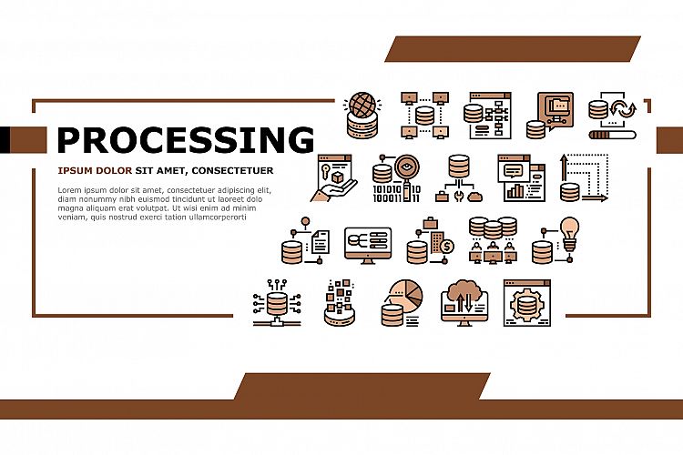 Digital Processing Landing Header Vector example image 1