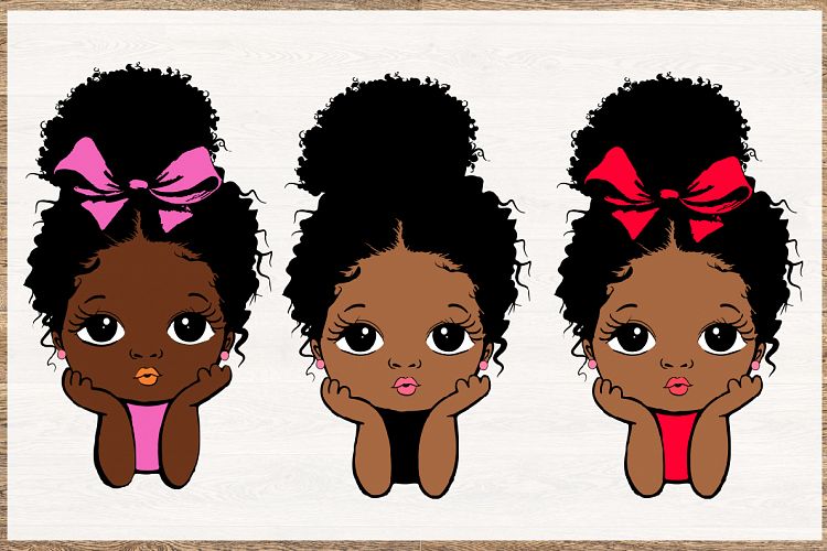 Peekaboo girl with puff afro ponytails svg, Cute black (523430) | SVGs