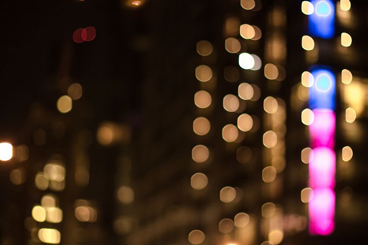 Blur background of night city