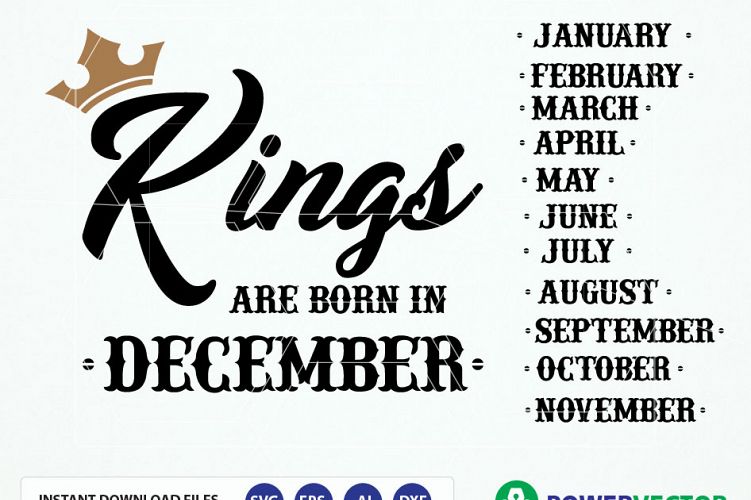 Kings are Born Design Template. King Dxf. Kings are Born svg. Studio3